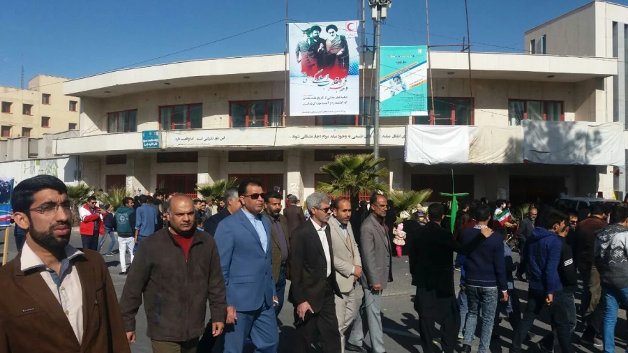 گزارش حضور کارکنان ،اساتید ودانشجویان  دانشگاه فرهنگیان استان در راهپیمایی 22 بهمن