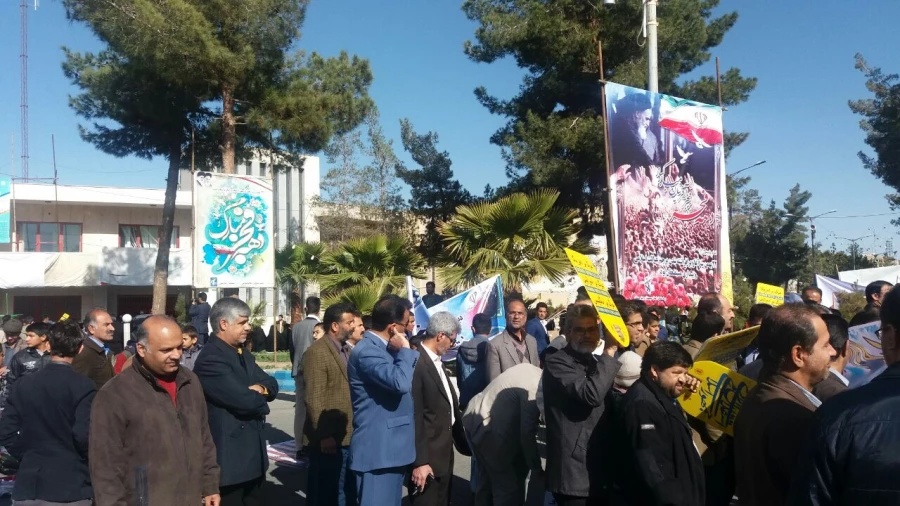 گزارش حضور کارکنان ،اساتید ودانشجویان  دانشگاه فرهنگیان استان در راهپیمایی 22 بهمن