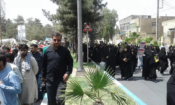 شرکت کارکنان ، دانشجویان ، اساتید و مسئولین دانشگاه فرهنگیان  در راهپیمایی روز جهانی قدس