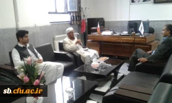 حضور مولوی نذیر احمد سلامی عضو مجلس خبرگان رهبری در دفتر مدیریت دانشگاه فرهنگیان استان