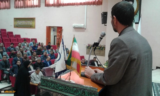 برگزاری مراسم تودیع ومعارفه روسای پردیسهای رسالت ومعارفه معاون اداری ومالی پردیس شهید مطهری زاهدان