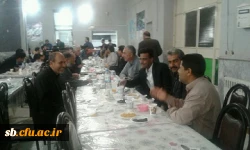 اعضای شورای مدیران دانشگاه فرهنگیان استان سیستان وبلوچستان افطارخود را همراه با دانشجویان پردیس شهید مطهری صرف نمودند.