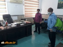 عملیات ضدعفونی وگندزدایی در پردیس های دانشگاه فرهنگیان سیستان وبلوچستان