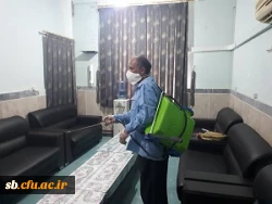 عملیات ضدعفونی وگندزدایی در پردیس های دانشگاه فرهنگیان سیستان وبلوچستان
