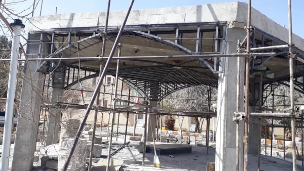 مراحل ساخت پروژه المان شهید گمنام در  پردیس شهید مطهری بهمن 99 2