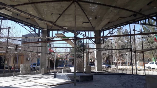 مراحل ساخت پروژه المان شهید گمنام در  پردیس شهید مطهری بهمن 99 3