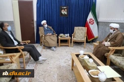  مدیریت دانشگاه فرهنگیان استان ومسئول نهاد نمایندگی مقام معظم رهبری دردانشگاه  با  نماینده ولی فقیه دراستان سیستان وبلوچستان دیدار کردند  5