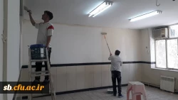 شروع رنگ آمیزی خوابگاهها،کلاسهای آموزشی،سلف سرویس و ساختمان اداری پردیس شهید مطهری 2