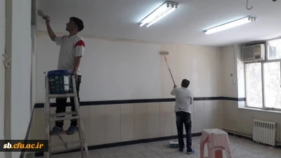 آماده کردن فضای دانشگاه و رنگ آمیزی مورد نیاز

شروع رنگ آمیزی خوابگاهها،کلاسهای آموزشی،سلف سرویس و ساختمان اداری پردیس شهید مطهری