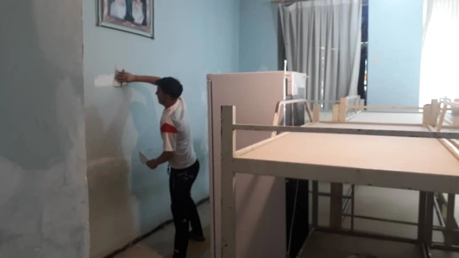 شروع رنگ آمیزی خوابگاهها،کلاسهای آموزشی،سلف سرویس و ساختمان اداری پردیس شهید مطهری 3