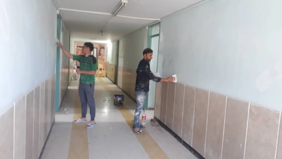 شروع رنگ آمیزی خوابگاهها،کلاسهای آموزشی،سلف سرویس و ساختمان اداری پردیس شهید مطهری 4