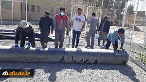 زمین چمن مصنوعی پردیس شهید مطهری زاهدان تکمیل وآماده بهره برداری می باشد