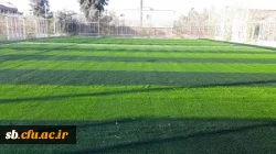 تصویرزمین چمن مصنوعی پردیس شهید مطهری زاهدان تکمیل وآماده بهره برداری می باشد 3