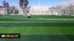 تصویرزمین چمن مصنوعی پردیس شهید مطهری زاهدان تکمیل وآماده بهره برداری می باشد 5