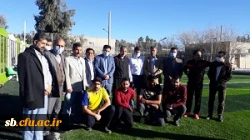 تصویرزمین چمن مصنوعی پردیس شهید مطهری زاهدان تکمیل وآماده بهره برداری می باشد 6