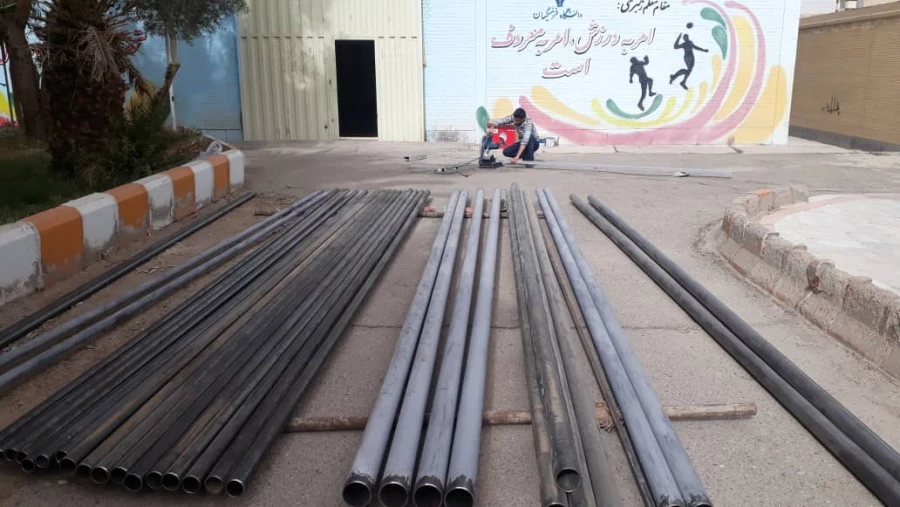 نصب  سیستم گرمایشی  سالن ورزشی پردیس شهید مطهری 4