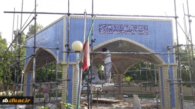پیشرفت ساخت المان شهید گمنام پردیس شهید مطهری