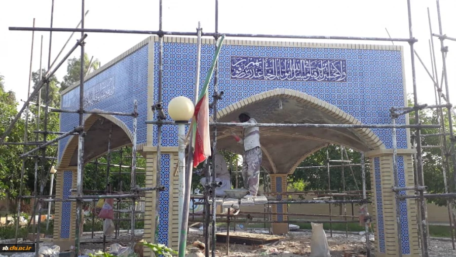 پیشرفت ساخت المان شهید گمنام پردیس شهید مطهری 2