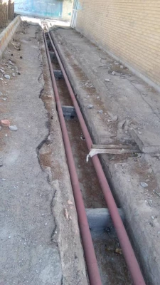 مراحل پیشرفت تعویض لوله های شوفاژ