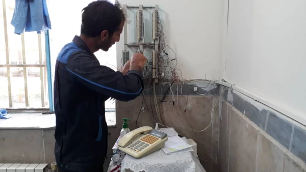 تعویض سیم کشی تلفن های داخلی وثابت ساختمان اداری و آموزشی پردیس شهید مطهری  2