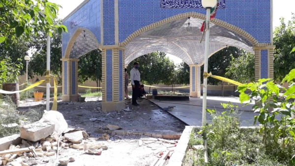 بازدید دکتر نجفی معاون هماهنگ کننده امور پردیسهای استان از پیشرفت کار المان شهید گمنام در پردیس شهید مطهری امروز شنبه ۱/ ۳/ ۱۴۰۰ 3