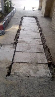 مراحل پیشرفت تعویض لوله های  انتقال انرژی پردیس رسالت 4