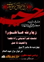 زیـارت عـاشـورا 
و سسلسه نشست های هم اندیشی راه شهدا،از واقعیت تا عمل
 2