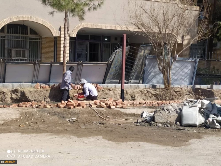 انجام 20 درصد از پروژه تخریب دیوار ضلع جنوبی و ساخت دیوار جدید پردیس رسالت زاهدان 4