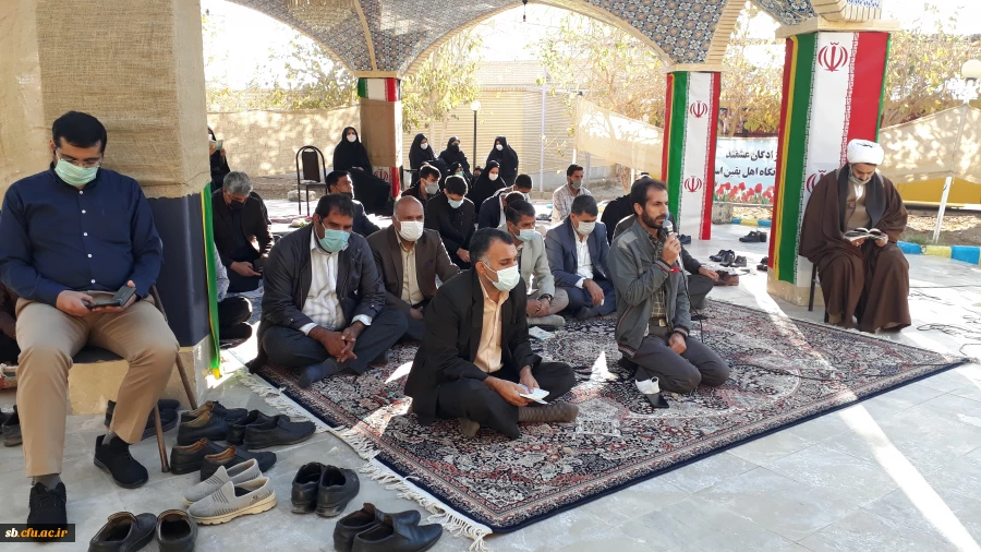 برگزاری مراسم روح بخش زیارت عاشورا در جوار مرقد شهید گمنام در پردیس شهید مطهری  2