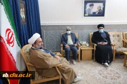 دیدار سرپرست دانشگاه فرهنگیان استان با آیت الله محامی نماینده ولی فقیه در استان سیستان و بلوچستان 2