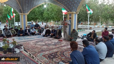 طرح ضیافت شهدا با حضور دانشجو معلمان دانشگاه فرهنگیان سیستان وبلوچستان درجوار مزار شهید خوشنام 