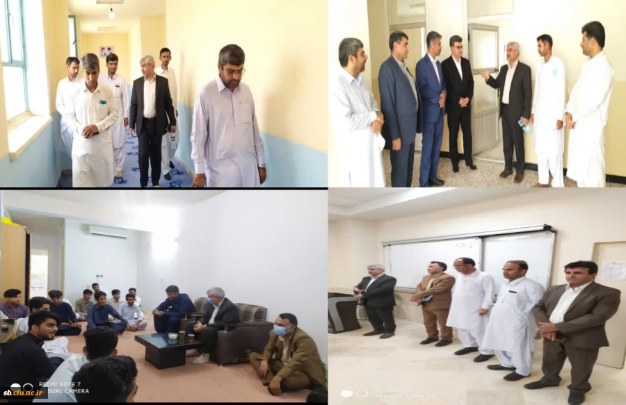 مدیریت امور پردیس های استان به همراه مدیر کل آموزش و پرورش از کلاسها و سراهای دانشجویی شهرستان های ایرانشهر و چابهار بازدیدی بعمل آوردند. 2