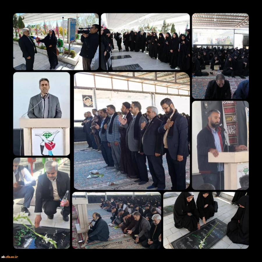 مراسم غبارروبی و عطرافشانی گلزار شهدا به مناسبت فرا رسیدن روز دانشجو  2