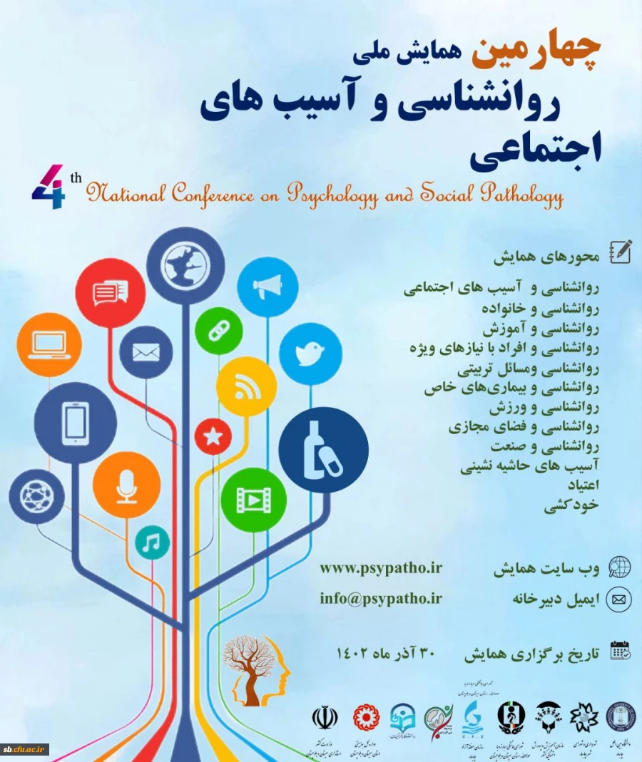 چهارمین دوره همایش ملی روانشناسی و آسیب های اجتماعی 13