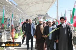 در آستانه چهل و هفتمین سالگرد پیروزی انقلاب اسلامی ، آئین غبار روبی و عطر افشانی مزار شهدا برگزارشد 5